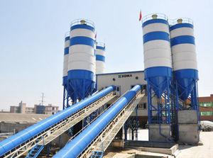 stationary concrete batching plant