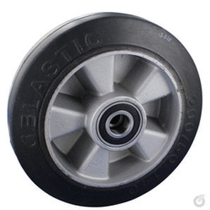 wheel with solid tire / rubber / elastic