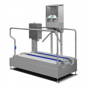 shoe sole cleaner with turnstile