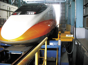 CNC lathe / compact / for train wheel machining
