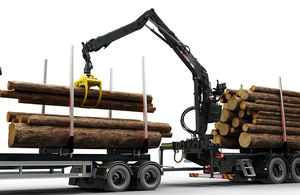 swing-arm log loader