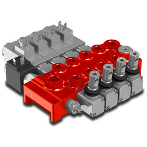 monobloc hydraulic directional control valve / spool / manual / electrically-operated