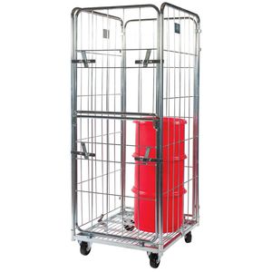 metal roll cage container