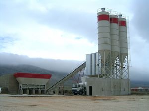stationary concrete batching plant