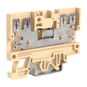 DIN rail-mounted terminal block