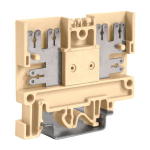DIN rail-mounted terminal block