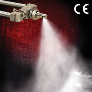 spray atomizing nozzle / air / for liquids / flat spray