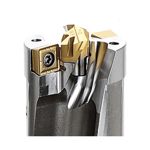indexable insert drill bit / multi-purpose / with internal coolant / 4-corner
