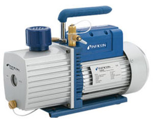 rotary vane vacuum pump / lubricated / two-stage