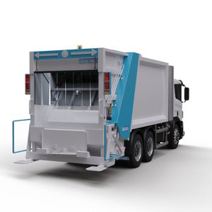 rear-loader waste collection vehicle