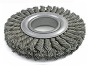 knotted wheel brush / knotted / cleaning / metal wire