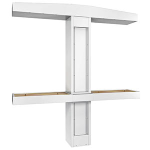 stainless steel floor mounting column / for hose reel / 2-sided