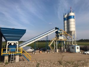 stationary concrete batching plant