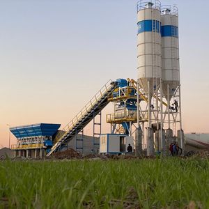 stationary concrete batching plant