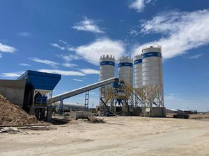stationary concrete batching plant