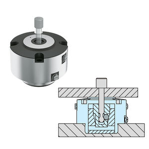 pneumatic clamping element / compact / double-acting / machining