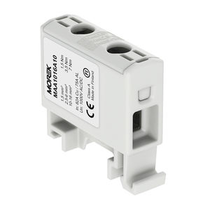 DIN rail-mounted terminal block