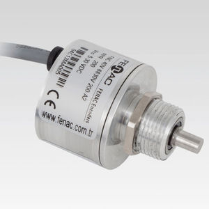 incremental rotary encoder / analog output / solid-shaft / screw-flange