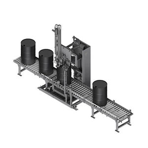 drum filling system / for the chemical industry / for low-viscosity liquids / automatic