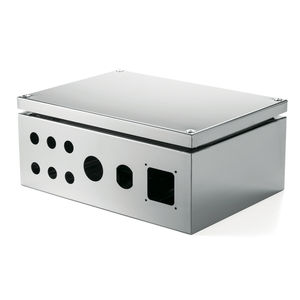 panel box / rectangular / stainless steel / screw cover