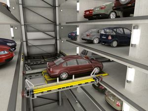 sliding parking platform