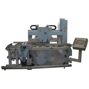 horizontal drilling machine / CNC / flat glass / double-head
