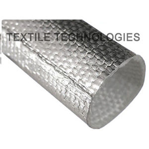 aluminized fiberglass fabric sleeve / thermal protection / insulating / tubular