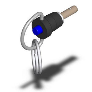 带按钮的快速释放销