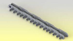 conveyor chain with extended bearing pins