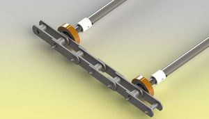 conveyor chain with extended bearing pins