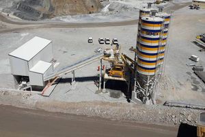 stationary concrete batching plant