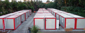 sanitary construction site cabin