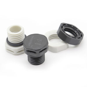 hexagonal plug / threaded / male / plastic