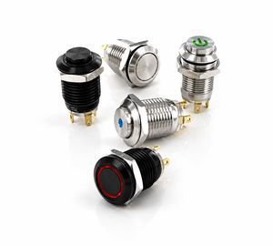 LED-illuminated push-button switch