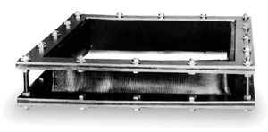 rubber pipe expansion joint / square / rectangular / flange