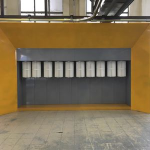 open powder coating booth