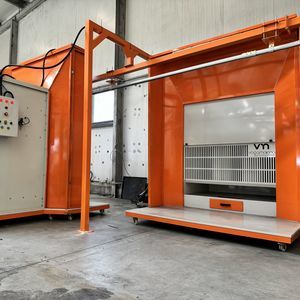 open powder coating booth