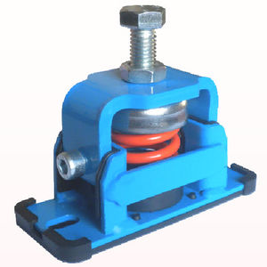 rectangular anti-vibration mount / steel / elastomer / spring damper