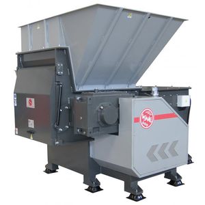 single-shaft shredder / tire / for cardboard / for wood