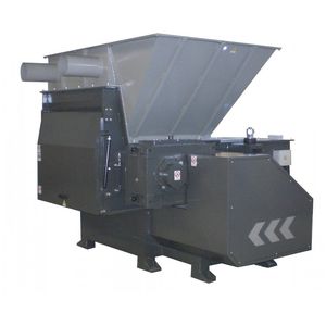 single-shaft shredder / tire / for cardboard / for wood
