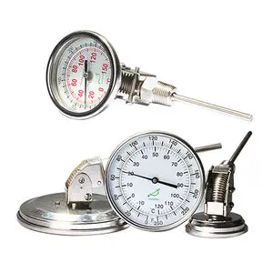 Temperatura Bimet/álica De La Tuber/ía De Marcaci/ón 0~160 ℃ F Fityle Medidor De Term/ómetro Industrial Preciso Acero Inoxidable