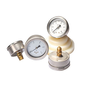 dial pressure gauge / Bourdon tube / for oil / for marine applications