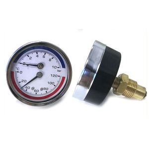 dial pressure gauge and thermometer