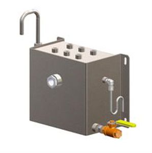 fluid collection tank / oil / stainless steel