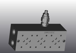 2-channel hydraulic drilled block