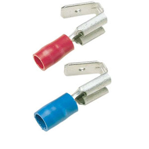 quick-disconnect solderless terminal / tubular / insulated / copper
