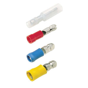 bullet solderless terminal / tubular / insulated / copper