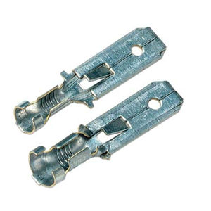 rectangular solderless terminal / male / flat / non-insulated