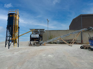 stationary concrete batching plant