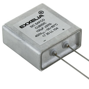 electrolytic capacitor / radial lead / with low serial equivalence resistance / DC